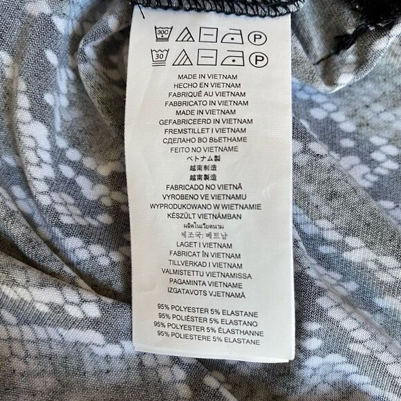 Michael Michael Kors Black & White Snake Print Long Sleeve Shift Dress Size M - Picture 7 of 8